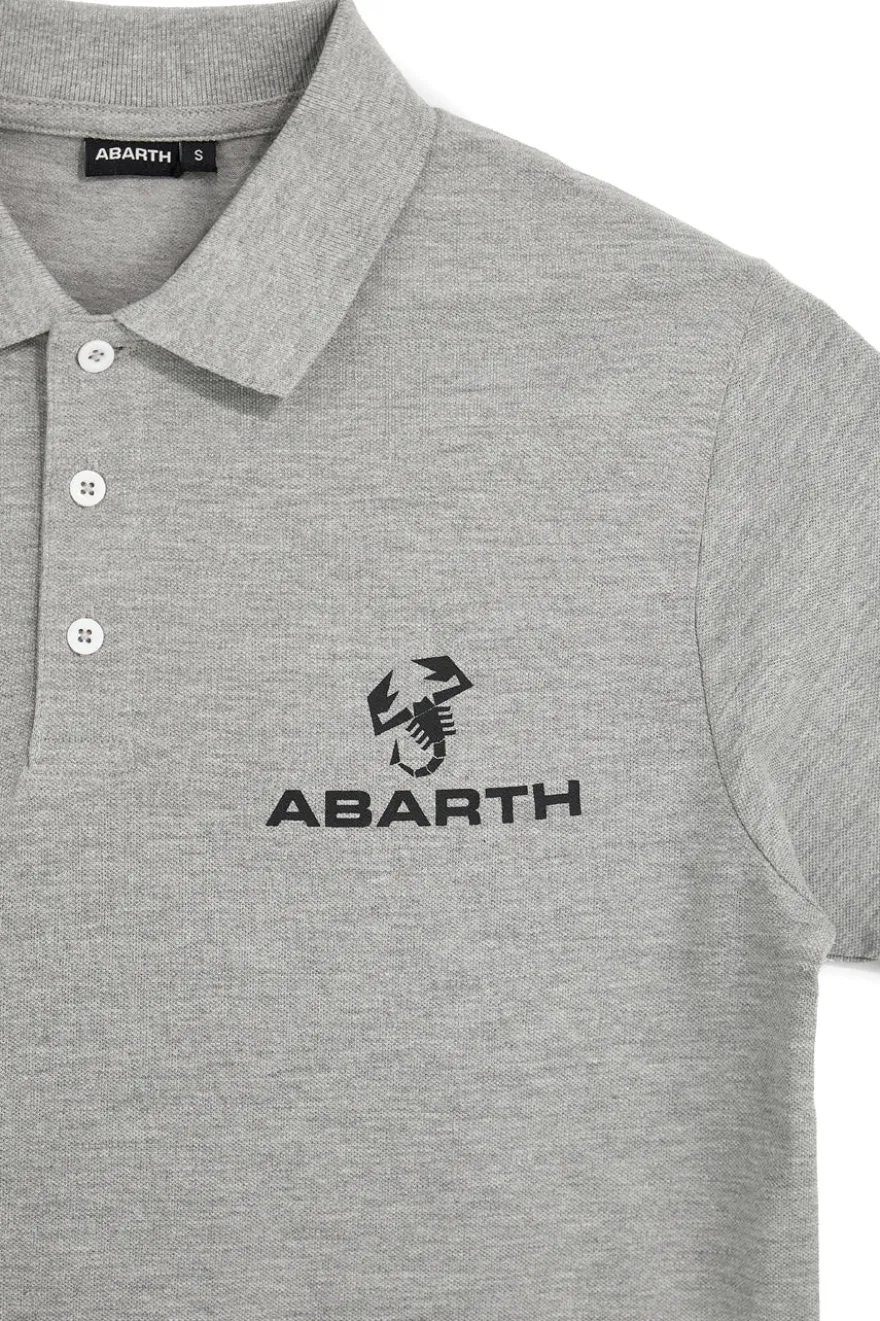 Polo grigio melange in cotone Abarth AH24SS152