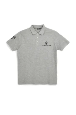 Polo grigio melange in cotone Abarth AH24SS152