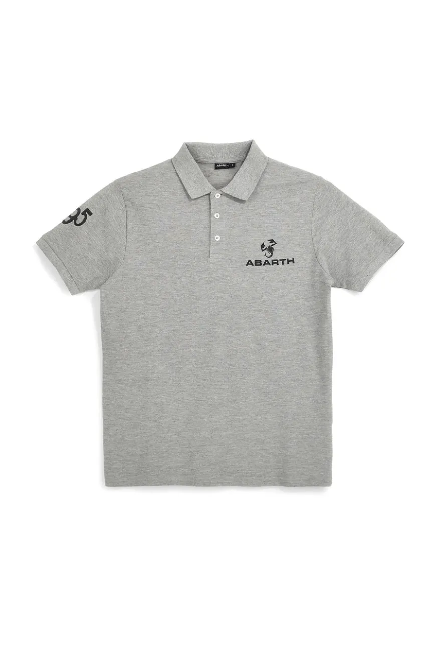 Polo grigio melange in cotone Abarth AH24SS152
