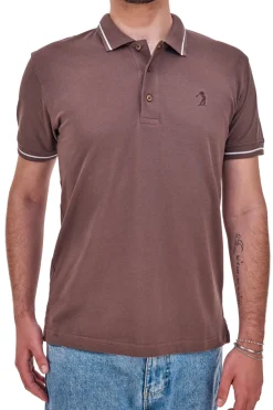 Polo Mezza Manica Marrone US Golf Club 1349