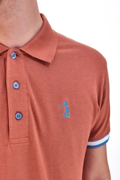 Polo Mezza Manica Marrone Bruciato US Golf Club 1327