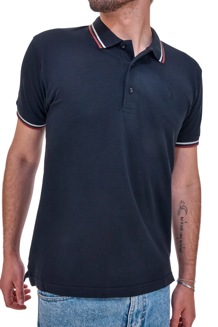 Polo Mezza Manica Nera US Golf Club 1350