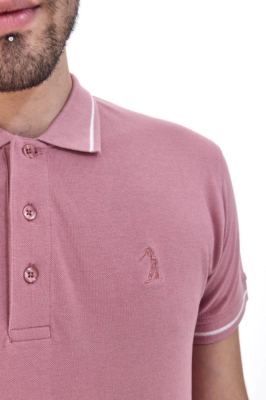 Polo Mezza Manica Rosa US Golf Club 1349