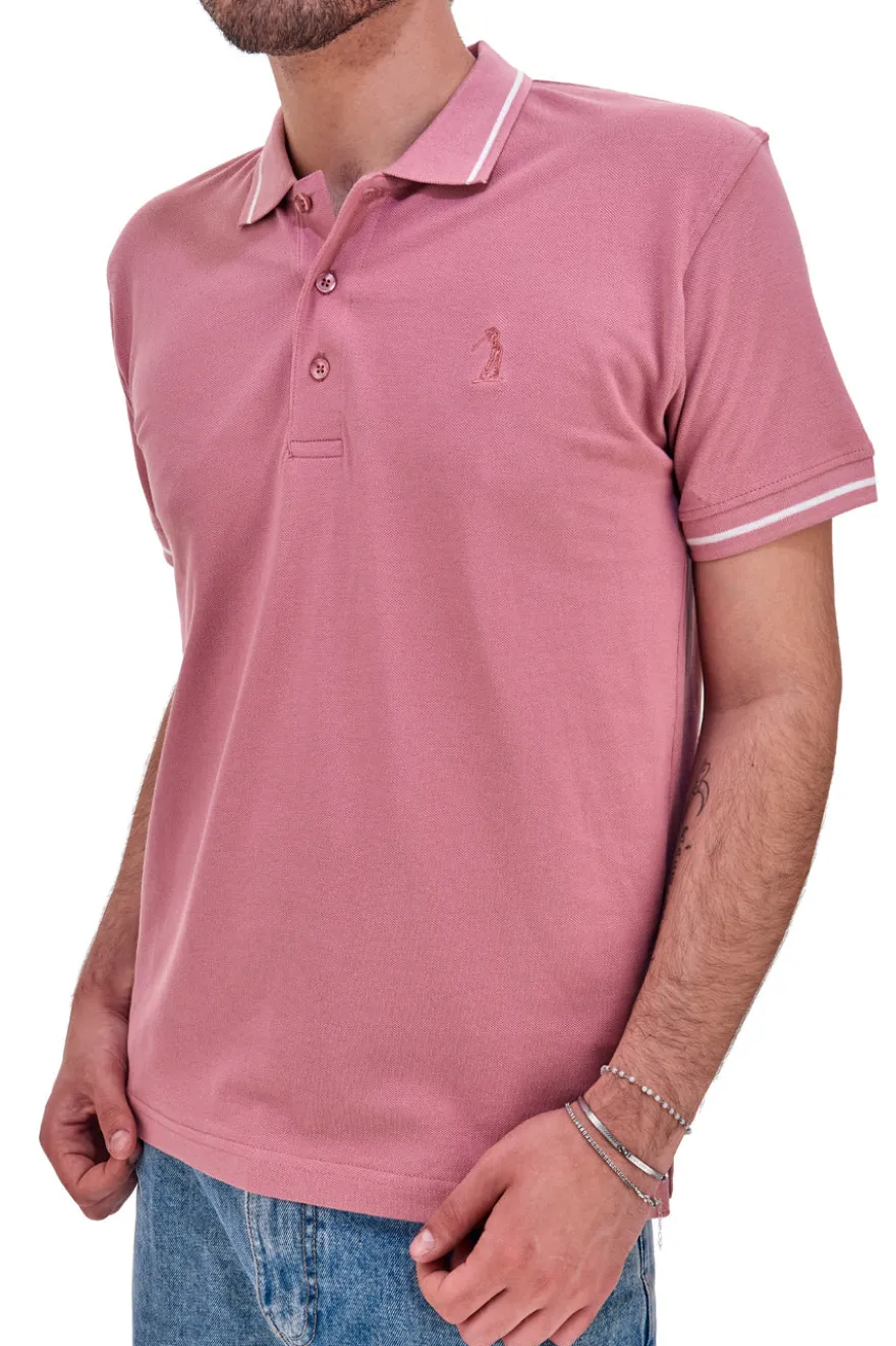 Polo Mezza Manica Rosa US Golf Club 1349