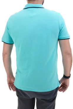 Polo Mezza Manica Turchese 100% Cotone U.S. GOLF CLUB PO2002