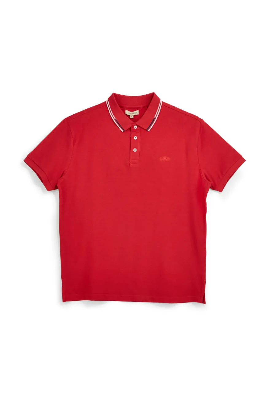 Polo rosso collo con bottoni Sevenoaks NBY6116