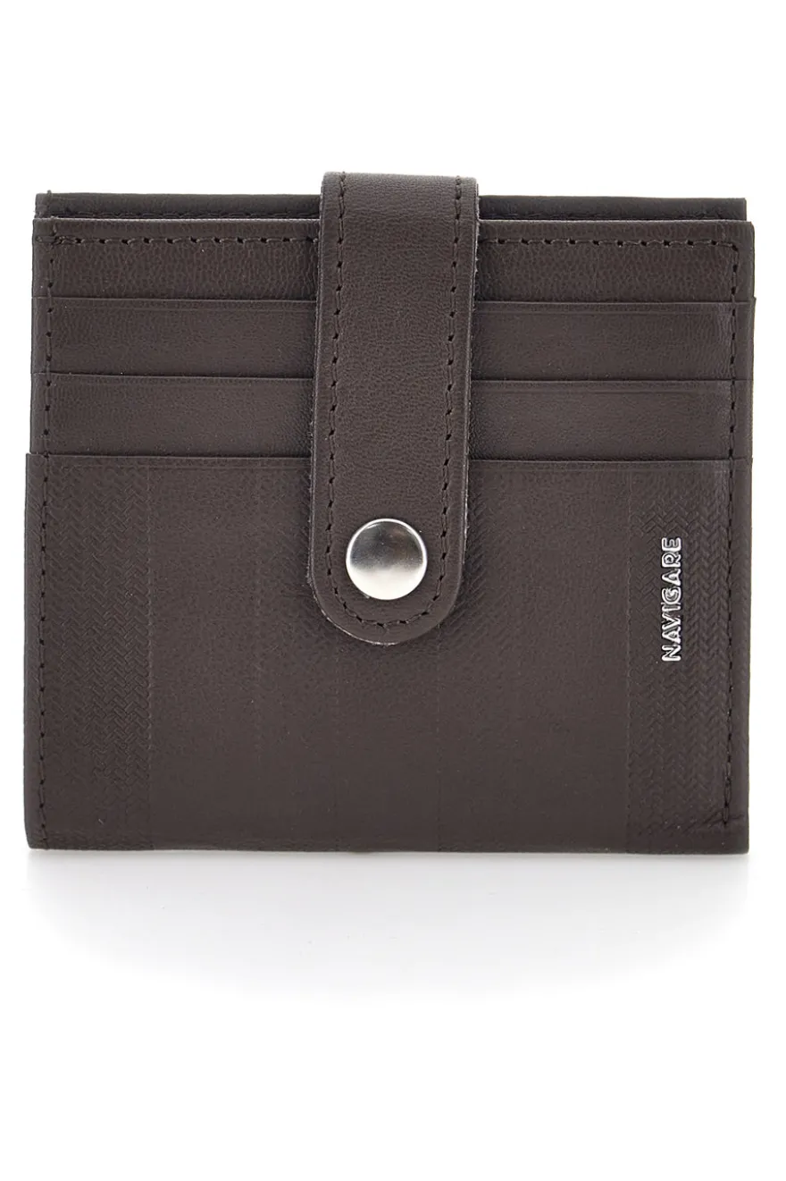 Portafogli Marrone con Porta Tessere in Vera Pelle NAVIGARE PF877-98