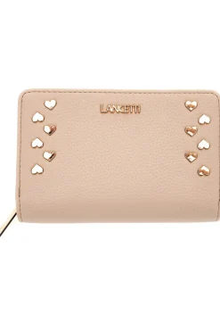 Portafoglio beige con cuori Lancetti DUFFLE