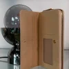 Portafoglio beige traforato con zip e portadocumenti Lancetti LANCER67