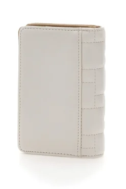 Portafoglio bianco con bottone LANCETTI QUICEY