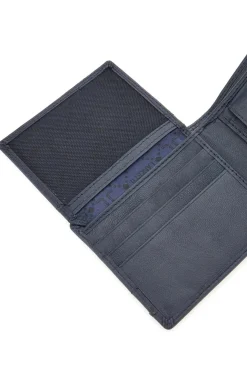 Portafoglio blu in vera pelle con protezione RFID Lancetti LL25W-768-44
