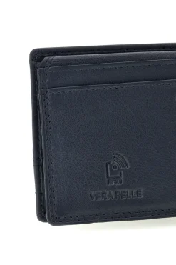 Portafoglio Blu Navy in Pelle con Logo Enrico coveri EC26S-762-44