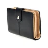 Portafoglio Compatto Nero con Borchie Geometriche Dorate Laura biagiotti LB26S-510-008