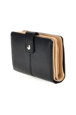 Portafoglio Compatto Nero con Borchie Geometriche Dorate Laura biagiotti LB26S-510-008