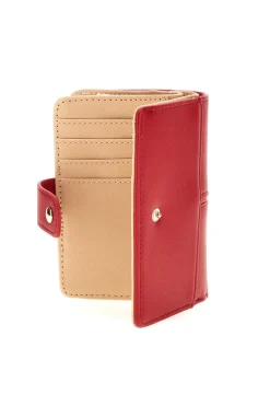 Portafoglio Compatto Rosso con Logo Dorato Lancetti LL26S-509-8