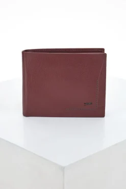 Portafoglio da Uomo Vino In vera pelle Jaguar PF827-1