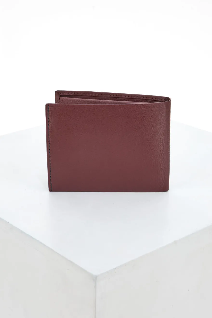 Portafoglio da Uomo Vino In vera pelle Jaguar PF827-1
