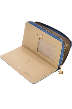 Portafoglio Lungo Blu con Texture Floreale e Zip Laura biagiotti LB26S-506-67