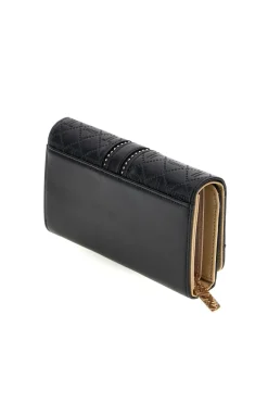 Portafoglio Lungo Nero con Monogram e Borchie Lancetti LL26S-505-68