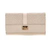 Portafoglio Lungo Rosa Cipria con Monogram e Chiusura Dorata Lancetti LL26S-506-68