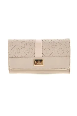 Portafoglio Lungo Rosa Cipria con Monogram e Chiusura Dorata Lancetti LL26S-506-68