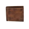 Portafoglio marrone effetto vintage con portadocumenti Route 66 1916/KANS