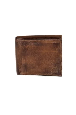 Portafoglio marrone effetto vintage con portadocumenti Route 66 1916/KANS