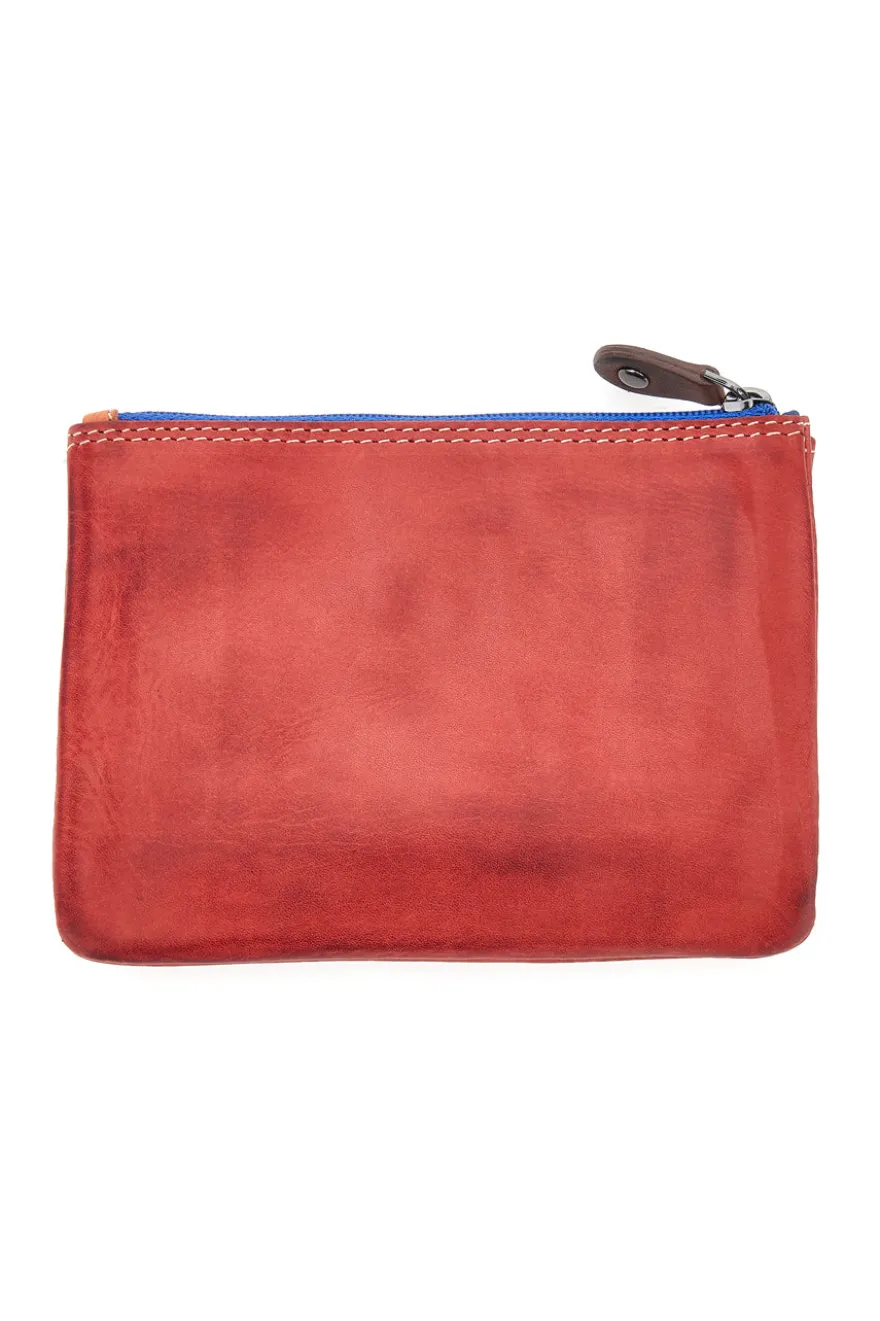 Portafoglio multicolore con zip e portachiavi Naj-oleari 1938