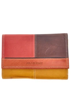 Portafoglio multicolore con zip e scomparti Naj-oleari 2438
