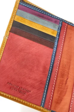 Portafoglio multicolore con zip e scomparti Naj-oleari 2438