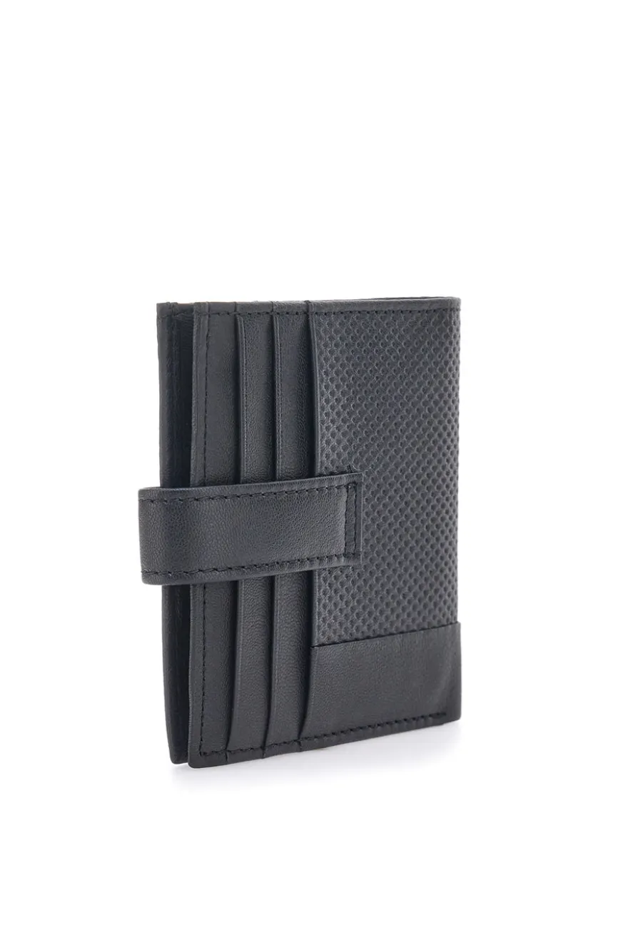Portafoglio Nero con Clip in Vera Pelle JAGUAR PF873-98