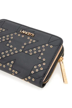 Portafoglio Nero Con Dettagli Oro Lancetti Norvil 508-84