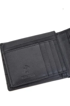 Portafoglio nero in vera pelle con protezione RFID Lancetti LL25W-768-04