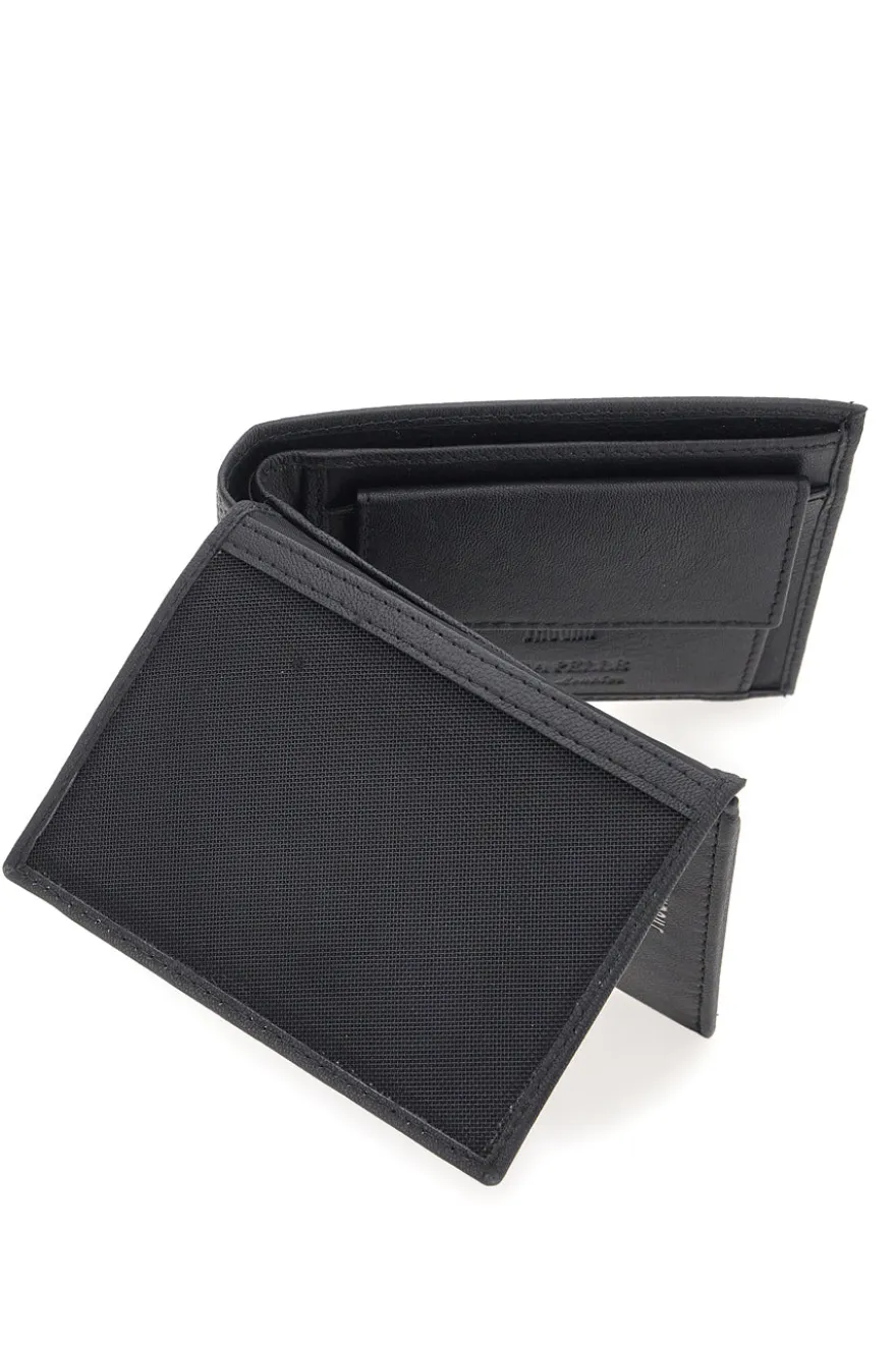 Portafoglio Nero in Vera Pelle JAGUAR PF873-1