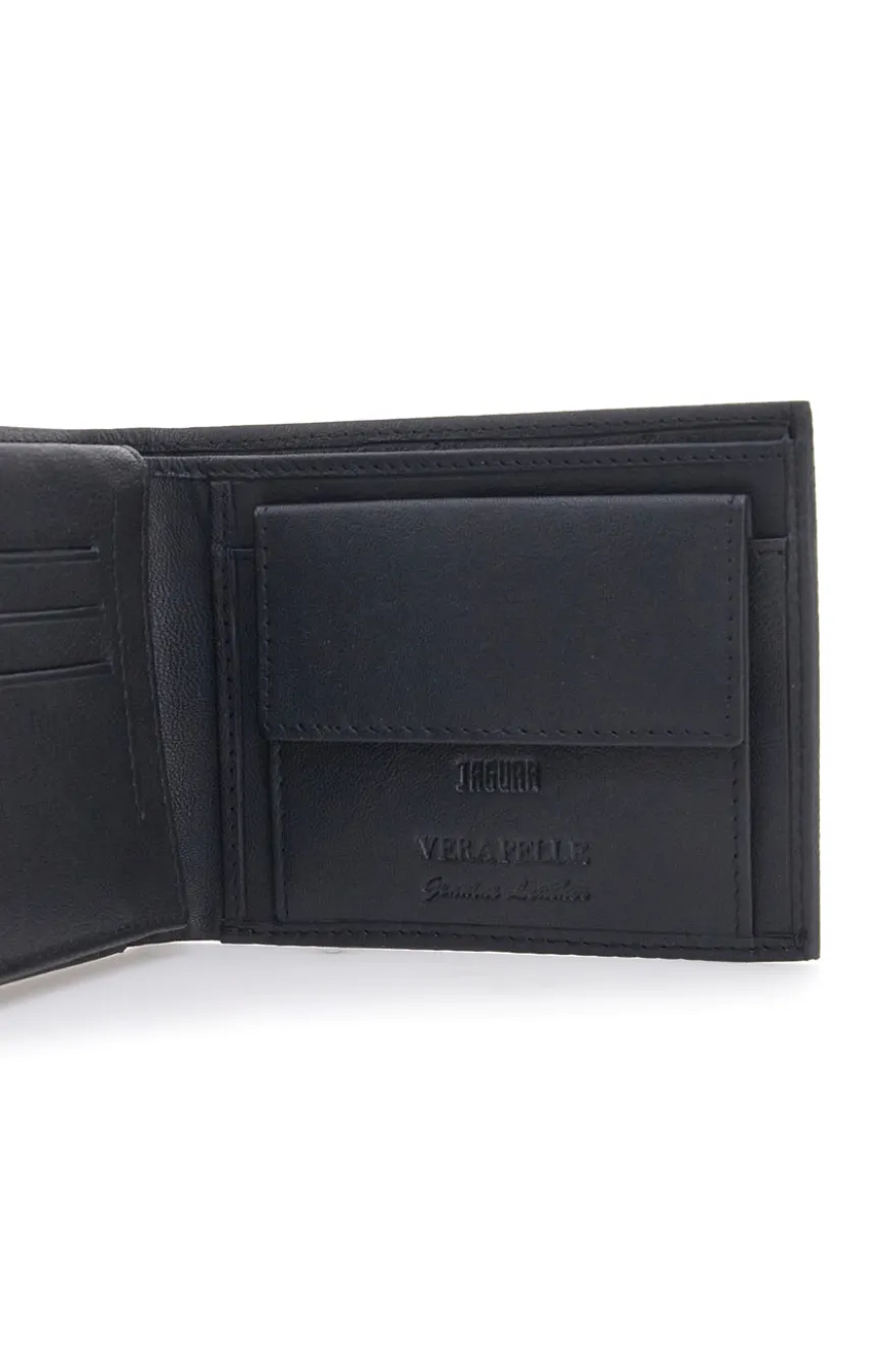 Portafoglio Nero in Vera Pelle JAGUAR PF873-1