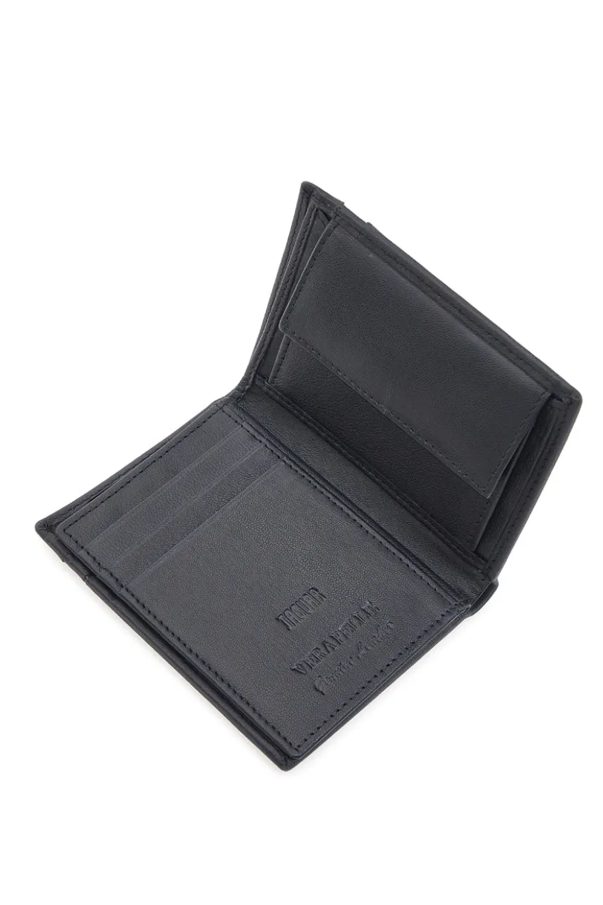 Portafoglio Nero In Vera Pelle Jaguar PF869-48/JAG
