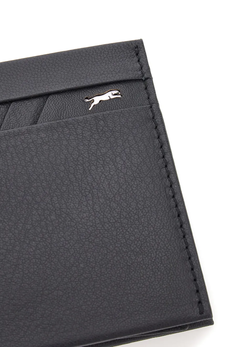 Portafoglio Nero in Vera Pelle con Portamonete JAGUAR PF869-1