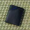 Portafoglio nero in vera pelle con porta carte Navigare PF881-94