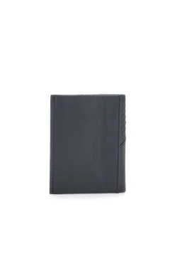 Portafoglio nero in vera pelle con porta carte Navigare PF881-94