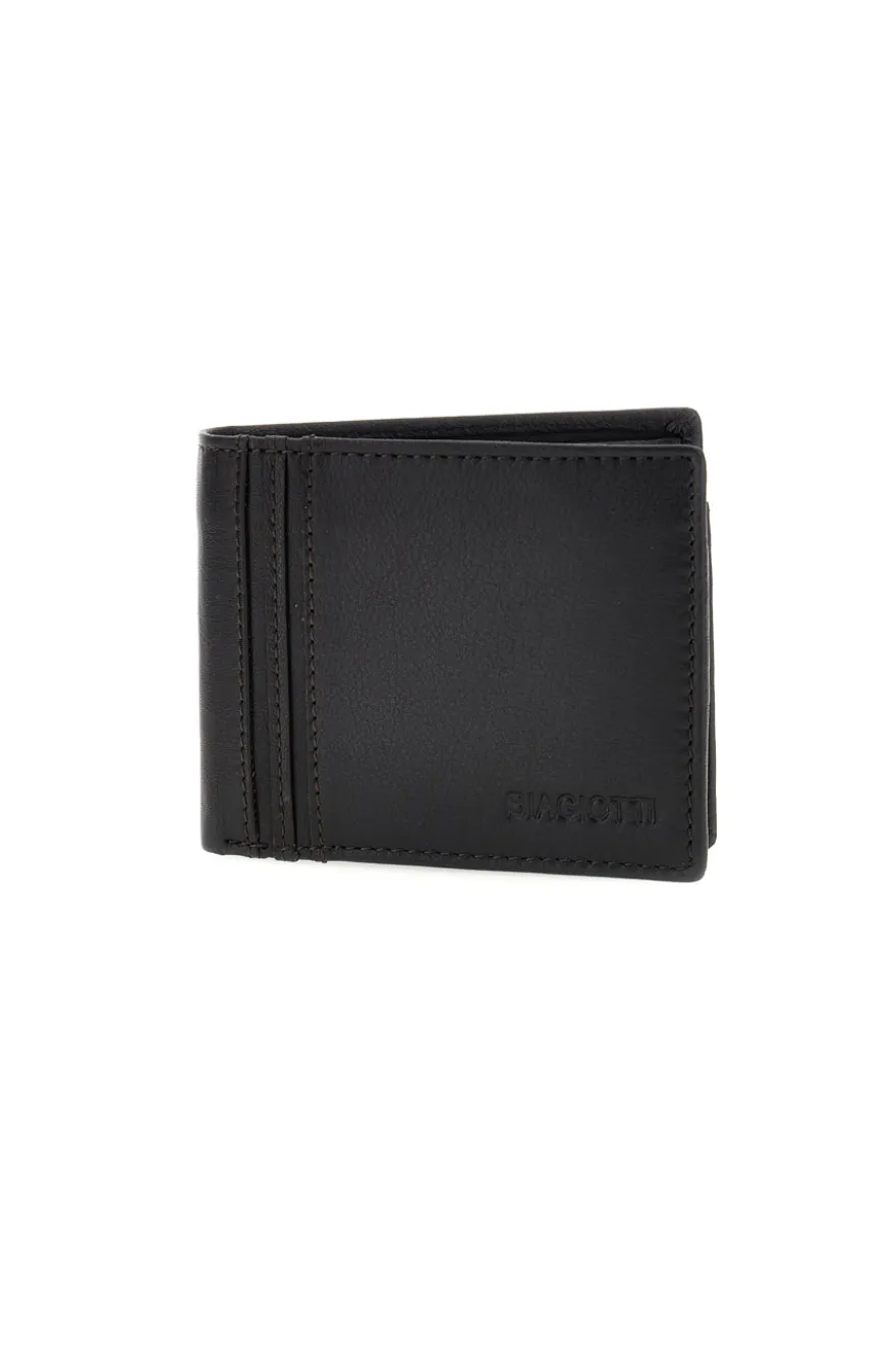 Portafoglio Nero in Vera Pelle con Protezione RFID Biagiotti uomo LB26S-772-44