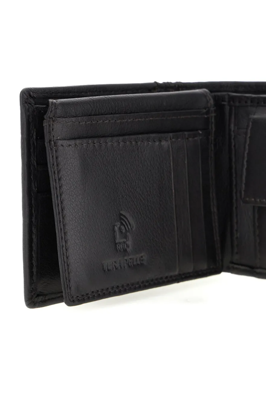 Portafoglio Nero in Vera Pelle con Protezione RFID Biagiotti uomo LB26S-772-44