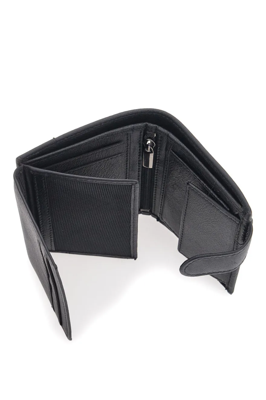 Portafoglio Rettangolare Nero Compatto con Multiscomparto JAGUAR PF873-86