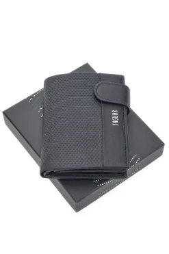 Portafoglio Rettangolare Nero Compatto con Multiscomparto JAGUAR PF873-86