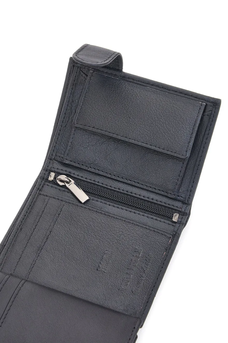 Portafoglio Rettangolare Nero Compatto con Multiscomparto JAGUAR PF873-86