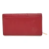 Portafoglio rosso con texture animalier e dettagli dorati Lancetti LL25W-501-68
