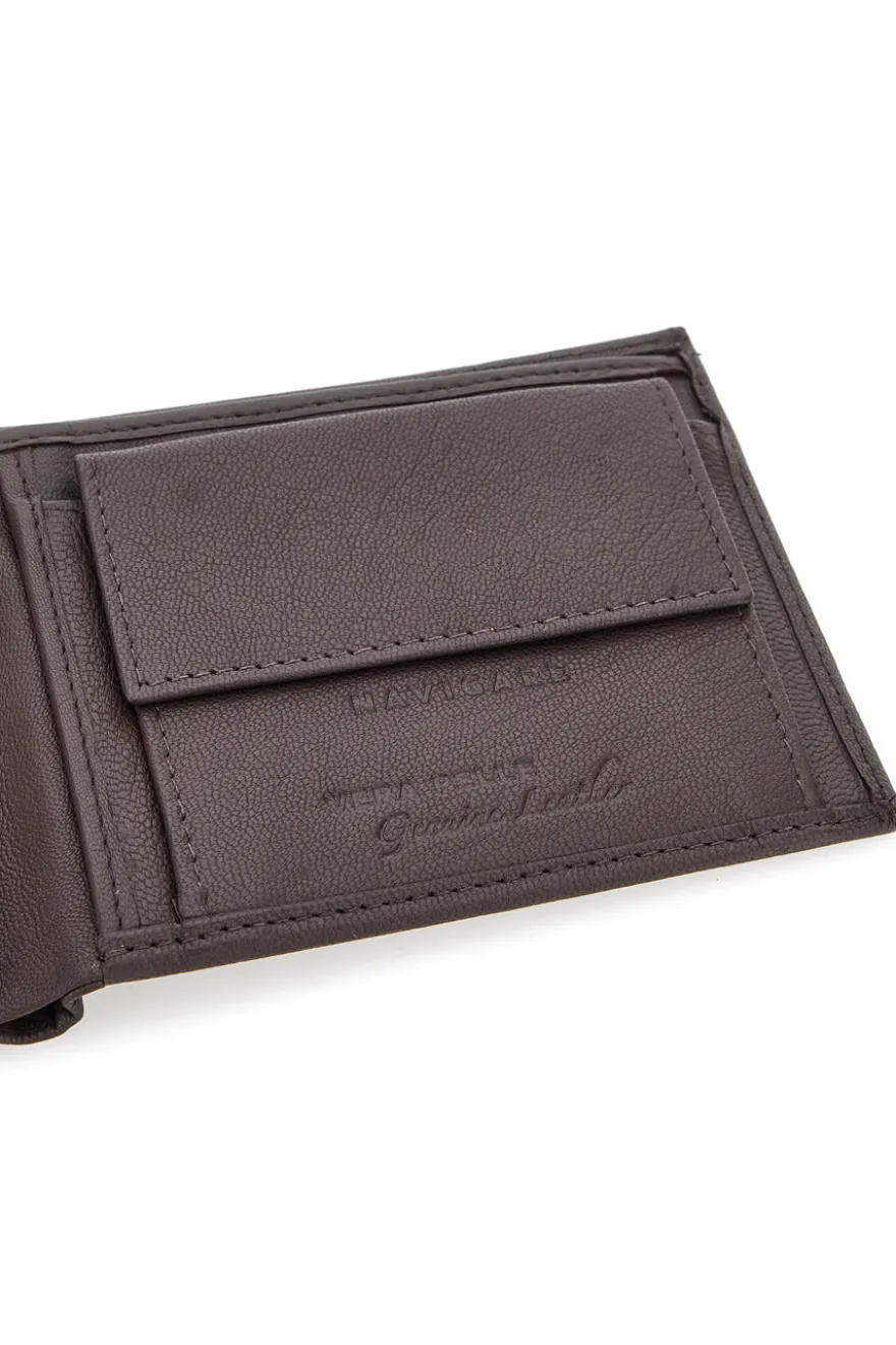 Portafoglio Slim Marrone In vera pelle Navigare PF828