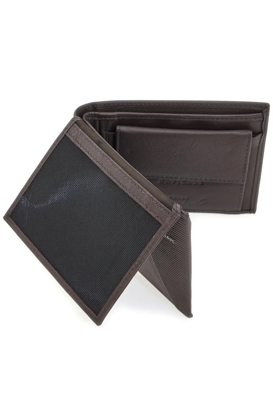Portafoglio Slim Marrone In vera pelle Navigare PF828