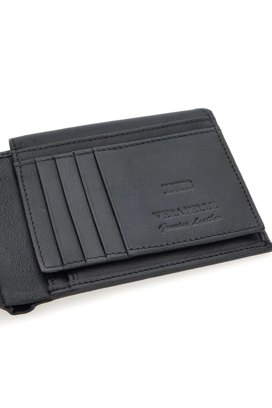 Portafoglio Slim Nero In vera pelle Jaguar PF825-100