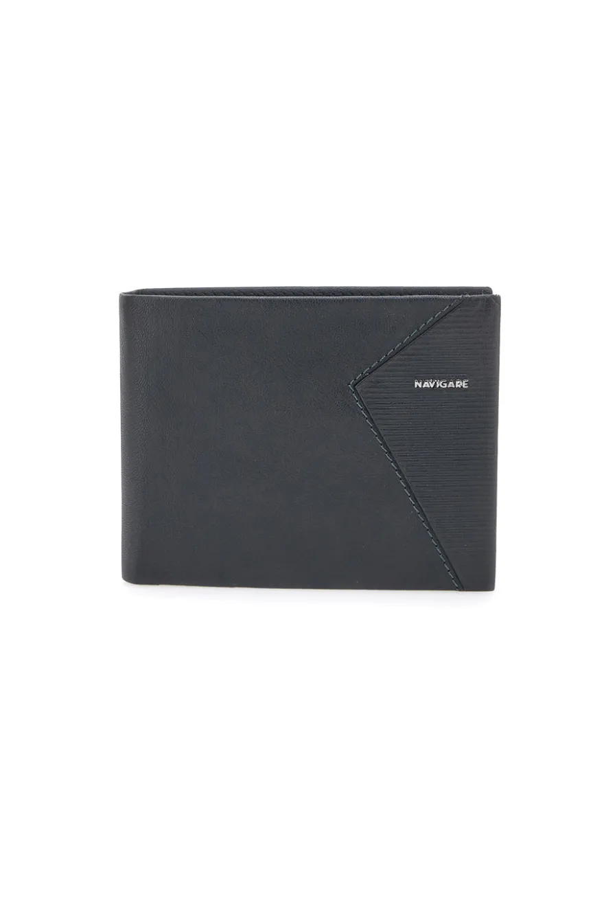 Portafoglio Slim Nero In vera pelle Navigare PF828