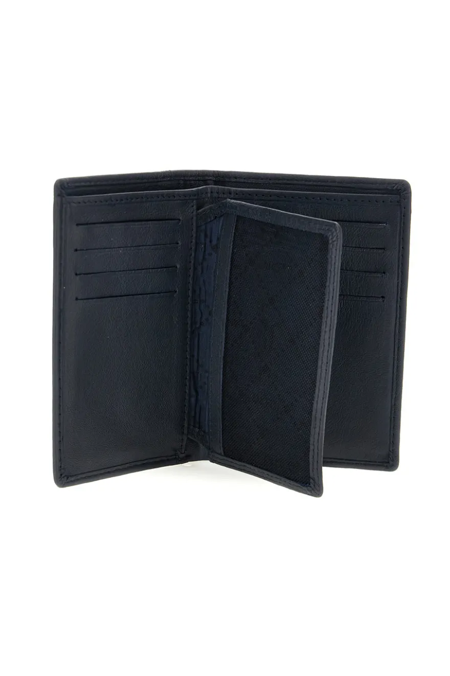 Portafoglio Verticale Blu Navy in Pelle con Protezione RFID Lancetti LL26S-766-72